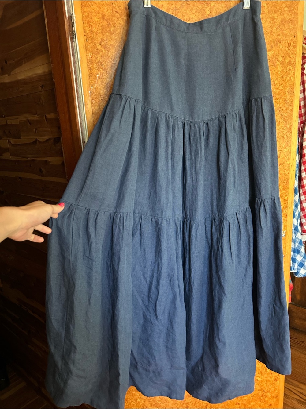 Son de Flor Tiered Linen Maxi Skirt